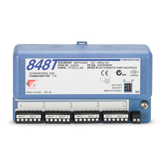 羅斯蒙特848TFoundation現(xiàn)場總線溫度變送器